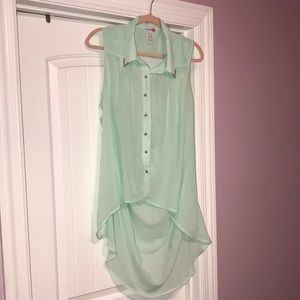 Mint Green High Low Top